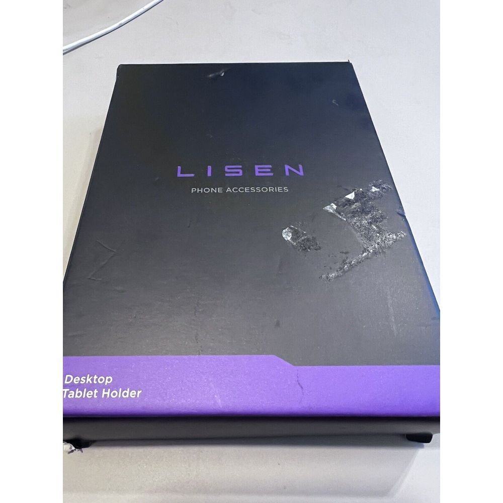 LISEN Black Desktop Tablet Holder Stand Adjustable Foldable Portable